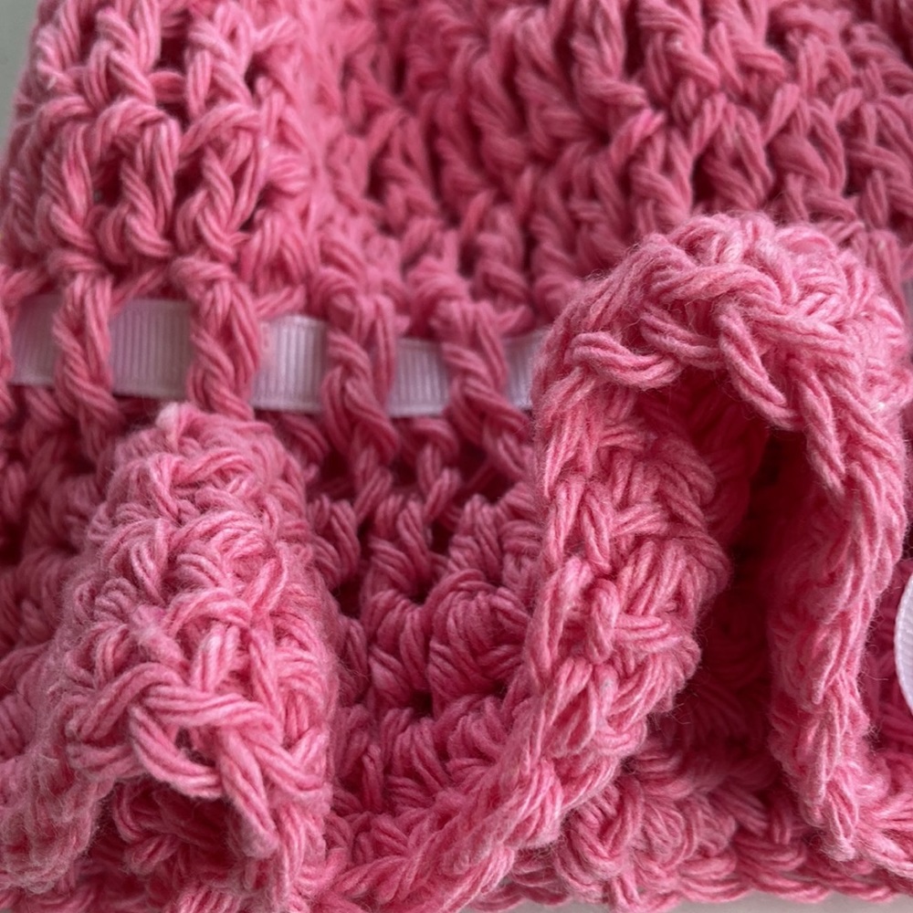 Pink Sunhat with White Ribbon - Picture 2 of 2